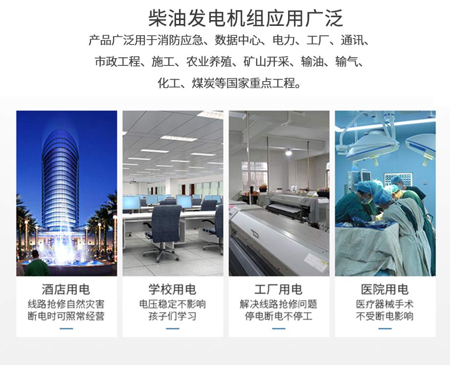 40KW柴油發(fā)電機(jī)組應(yīng)用領(lǐng)域